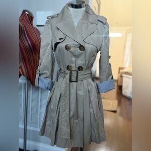 Miss Sixty Detailed Slim Fit Trench Coat with Belt Sz M